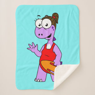 Illustration eines Tyrannosaurus Rex Rettungsschwi Sherpadecke