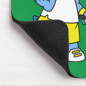 Illustration eines Tyrannosaurus Rex Tennis Player Mousepad (Ecke)