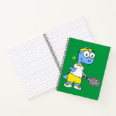 Illustration eines Tyrannosaurus Rex Tennis Player Notizblock (Innenseite)