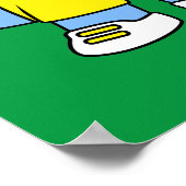 Illustration eines Tyrannosaurus Rex Tennis Player Poster (Ecke)