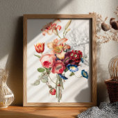 Illustration eines Vintage-Blumenstraußes Botanisc Poster