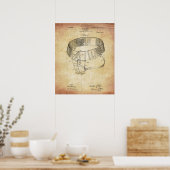 Illustration eines Vintage-Jockstraps Poster (Küche)