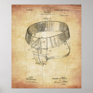 Illustration eines Vintage-Jockstraps Poster