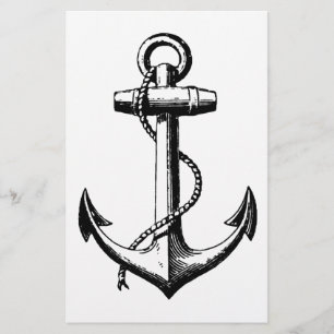 Illustration eines Vintage-Schiffanchors Flyer