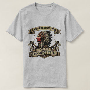 Illustration eines Vintage-Stammeshäuptlings T-Shirt
