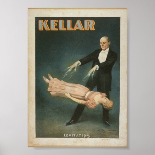 Illustration eines Vintage-Zauberers Poster (Vorne)