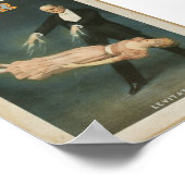 Illustration eines Vintage-Zauberers Poster (Ecke)