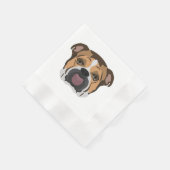 Illustration English Bulldog Serviette (Ecke)
