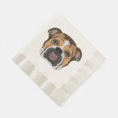 Illustration English Bulldog Serviette (Ecke)
