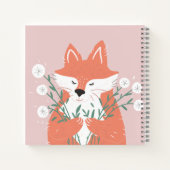 Illustration Fox Riechen Blume Personalisiert Notizblock (Rückseite)