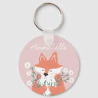Illustration Fox Riechen Blume Personalisiert