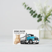 Illustration für den blauen Lkw | Felder Visitenkarte (Stehend Vorderseite)