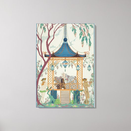 Illustration für "Fetes Galantes" von Paul Verlain Leinwanddruck (Vorderseite)