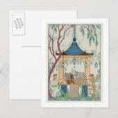 Illustration für "Fetes Galantes" von Paul Verlain Postkarte (Vorne/Hinten)