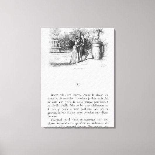 Illustration für "Rot und Schwarz" Leinwanddruck (Vorderseite)