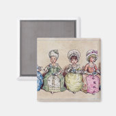 Illustration für 'St. Valentinstag", 1914 Magnet (Vorderseite/Rückseite)