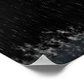 Illustration Gelber Schirm in Regen verloren Poster (Ecke)