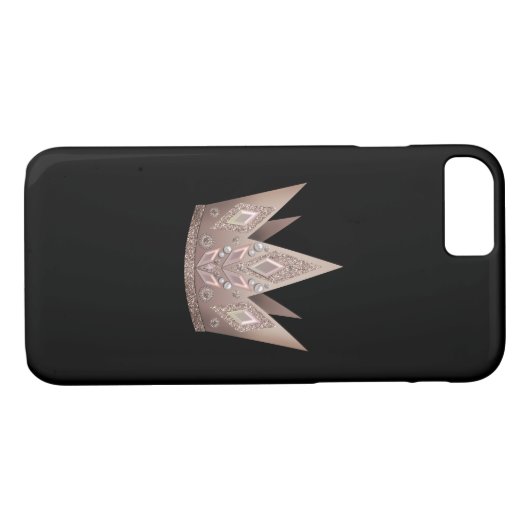 Illustration Golden Crown Tiara Schmuck Perlen Case-Mate iPhone Hülle (Rückseite (Horizontal))