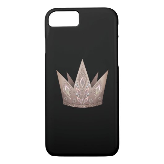 Illustration Golden Crown Tiara Schmuck Perlen Case-Mate iPhone Hülle (Rückseite)