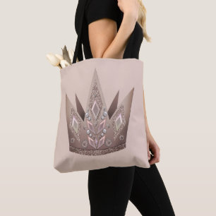 Illustration Golden Crown Tiara Schmuck Perlen Tasche