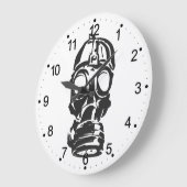 Illustration Hand Drawn of Sketch Gas Mask Große Wanduhr (Winkel)