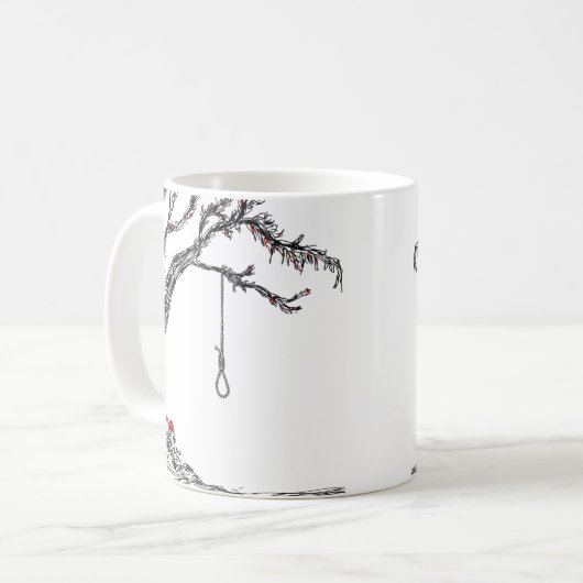 Illustration hangman's noose & mushrooms kaffeetasse (Vorderseite Links)