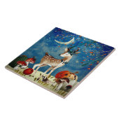 Illustration Herbst-Waldfreunde Fliese (Seite)