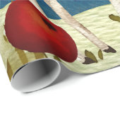 Illustration Herbst-Waldfreunde Geschenkpapier (Rolleneckpunkt)
