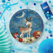 Illustration Herbst-Waldfreunde Pappteller (Party)