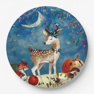 Illustration Herbst-Waldfreunde Pappteller