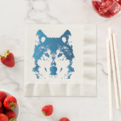 Illustration Ice Blue Wolf Serviette (Beispiel)