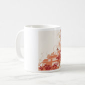 Illustration im Blumenhaus Swirl und Naturmuster Kaffeetasse (Vorderseite Links)