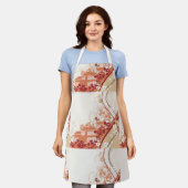 Illustration im Blumenhaus Swirl und Naturmuster Schürze (Getragen)