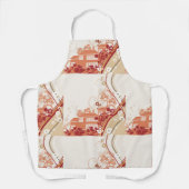 Illustration im Blumenhaus Swirl und Naturmuster Schürze (Vorderseite)