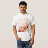 Illustration im Blumenhaus Swirl und Naturmuster T-Shirt (Vorne ganz)