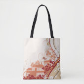 Illustration im Blumenhaus Swirl und Naturmuster Tasche (Vorderseite)