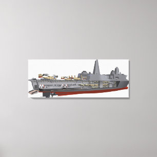 Illustration im Schnitt Leinwanddruck