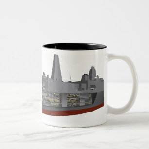 Illustration im Schnitt Zweifarbige Tasse