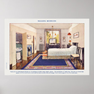 Illustration im Stil der Vintage-Inneneinrichtung Poster