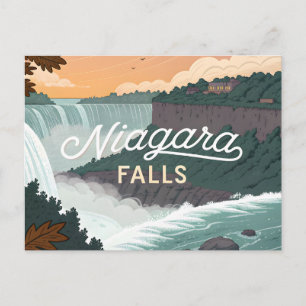 Illustration im Stil eines Retro-Posters der Niaga Postkarte