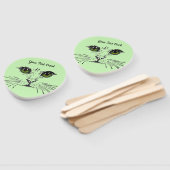 Illustration Kat Gesicht Vibrannende Augen Whisker Fächer (Non-assembled)