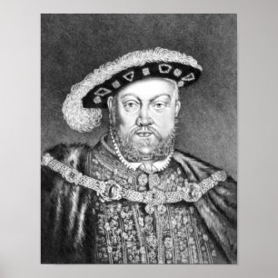 Illustration Königs Henry VIII Poster