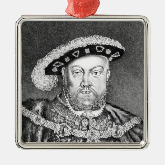 Illustration Königs Henry VIII Silbernes Ornament (Vorne)