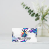 Illustration künstlerischer Tänzer | ausdrucksstar Visitenkarte (Stehend Vorderseite)