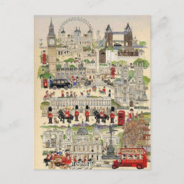 Illustration Londres Postkarte