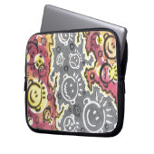 Illustration lustiger Cartoon Laptopschutzhülle (Vorderseite Links)