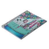 Illustration Mädchen Spiralblock Notizblock (Linke Seite)