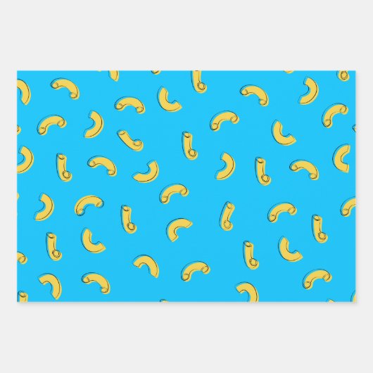 Illustration Makkaroni und Käse Geschenkpapier Set (Vorderseite)