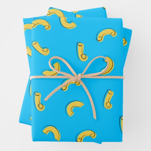 Illustration Makkaroni und Käse Geschenkpapier Set (Beispiel)