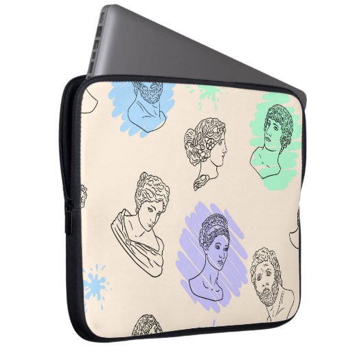 Illustration mit den Konturen der griechischen Sta Laptopschutzhülle (Vorne Rechts)